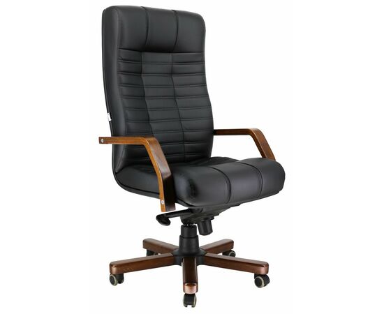 Кресло Everprof Atlant Wood M Экокожа Черный | Интернет магазин мебели и декора LifeDekor