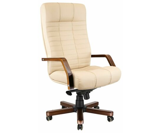 Кресло Everprof Atlant Wood M Экокожа Бежевый | Интернет магазин мебели и декора LifeDekor