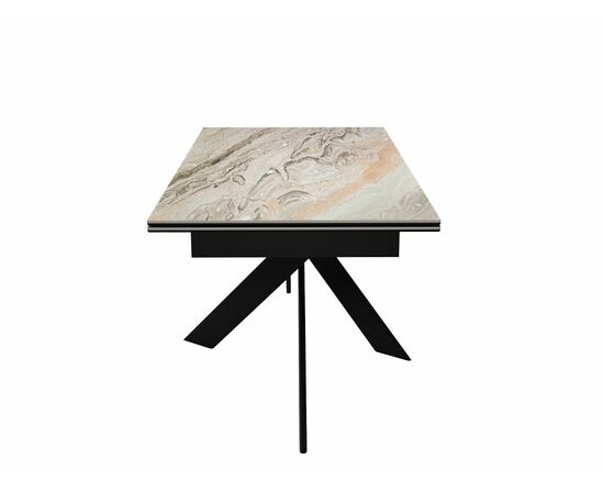 Стол DikLine EKX180, Керамика Venetian Brown Light глянец (К4), опоры черные (2 уп.), изображение 4 | Интернет магазин мебели и декора LifeDekor