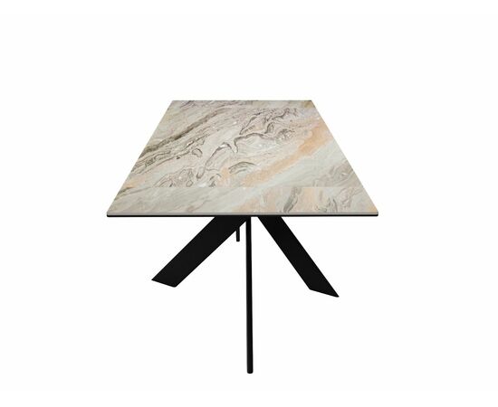 Стол DikLine EKX180, Керамика Venetian Brown Light глянец (К4), опоры черные (2 уп.), изображение 7 | Интернет магазин мебели и декора LifeDekor