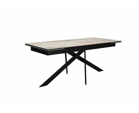 Стол DikLine EKX180, Керамика Venetian Brown Light глянец (К4), опоры черные (2 уп.), изображение 3 | Интернет магазин мебели и декора LifeDekor