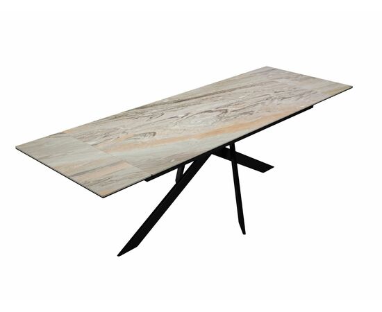 Стол DikLine EKX180, Керамика Venetian Brown Light глянец (К4), опоры черные (2 уп.), изображение 8 | Интернет магазин мебели и декора LifeDekor