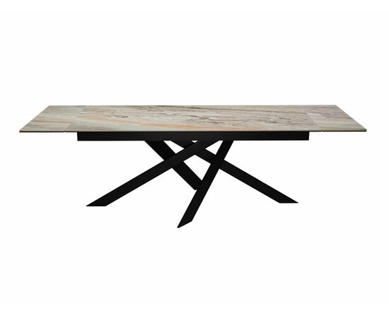 Стол DikLine EKX180, Керамика Venetian Brown Light глянец (К4), опоры черные (2 уп.), изображение 2 | Интернет магазин мебели и декора LifeDekor