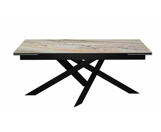 Стол DikLine EKX180, Керамика Venetian Brown Light глянец (К4), опоры черные (2 уп.) | Интернет магазин мебели и декора LifeDekor