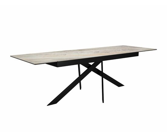 Стол DikLine EKX180, Керамика Venetian Brown Light глянец (К4), опоры черные (2 уп.), изображение 5 | Интернет магазин мебели и декора LifeDekor