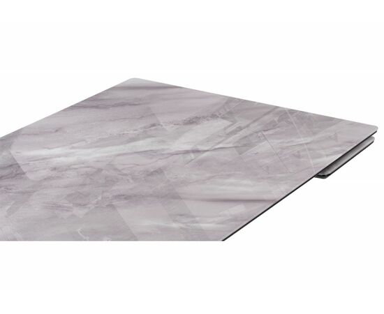 Стол стеклянный Блэкберн 140(200)х80 кристл серый мрамор / черный, изображение 6 | Интернет магазин мебели и декора LifeDekor