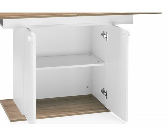 Стол деревянный Carla белый / крафт золотой, изображение 9 | Интернет магазин мебели и декора LifeDekor