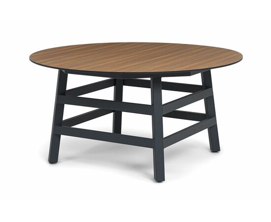 "Рио" стол из HPL круглый Ø160см, H75, цвет столешницы "дуб" | Интернет магазин мебели и декора LifeDekor