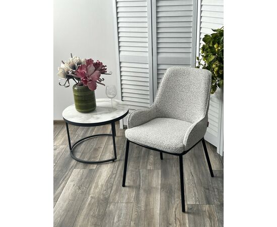 Стул BRIO UF995-02, букле / черный каркас  / Товарный знак DISAUR, изображение 4 | Интернет магазин мебели и декора LifeDekor