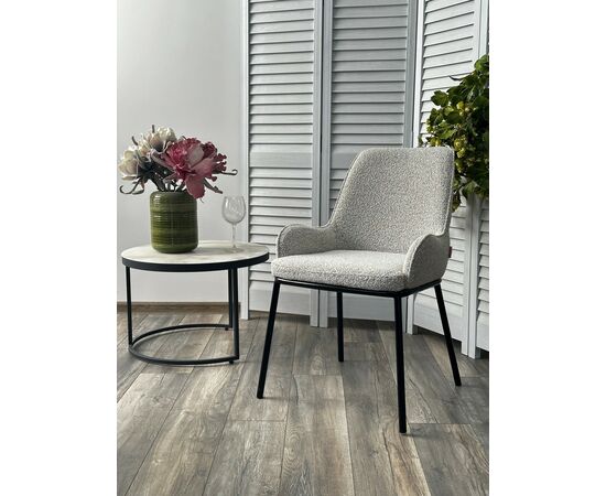 Стул BRIO UF995-02, букле / черный каркас  / Товарный знак DISAUR, изображение 3 | Интернет магазин мебели и декора LifeDekor