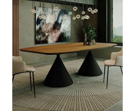 Стол овальный AXIS 200, шпон, изображение 3 | Интернет магазин мебели и декора LifeDekor