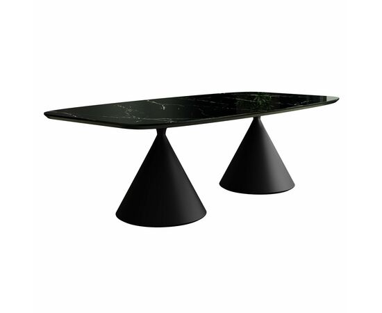 Стол овальный AXIS 230, керамика глянцевая, черная | Интернет магазин мебели и декора LifeDekor
