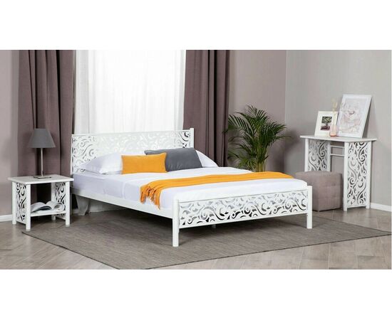 Кровать Парма 140*200, белый шагрень, изображение 4 | Интернет магазин мебели и декора LifeDekor