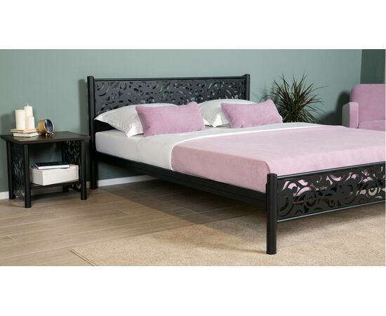 Кровать Парма 180*200, черный шагрень, изображение 2 | Интернет магазин мебели и декора LifeDekor