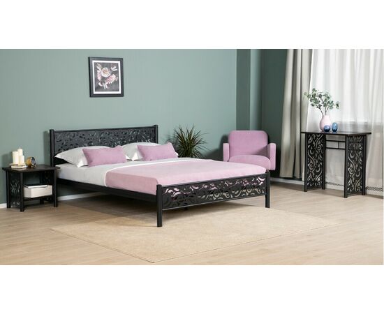 Кровать Парма 160*200, черный шагрень, изображение 4 | Интернет магазин мебели и декора LifeDekor