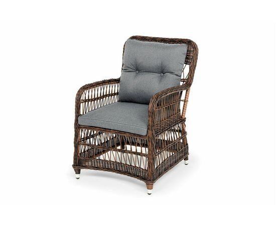 "Цесена" кресло плетеное из искусственного ротанга, цвет коричневый | Интернет магазин мебели и декора LifeDekor