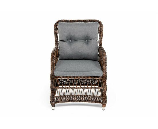 "Цесена" кресло плетеное из искусственного ротанга, цвет коричневый, изображение 3 | Интернет магазин мебели и декора LifeDekor