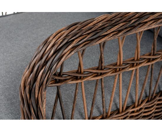 "Цесена" кресло плетеное из искусственного ротанга, цвет коричневый, изображение 5 | Интернет магазин мебели и декора LifeDekor