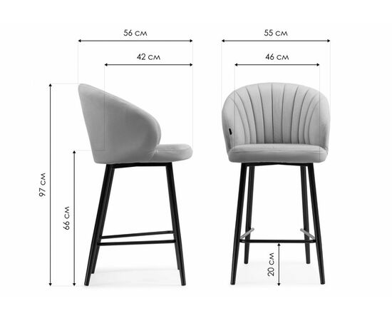 Барный стул Бэнбу marseille 11 / черный, изображение 2 | Интернет магазин мебели и декора LifeDekor