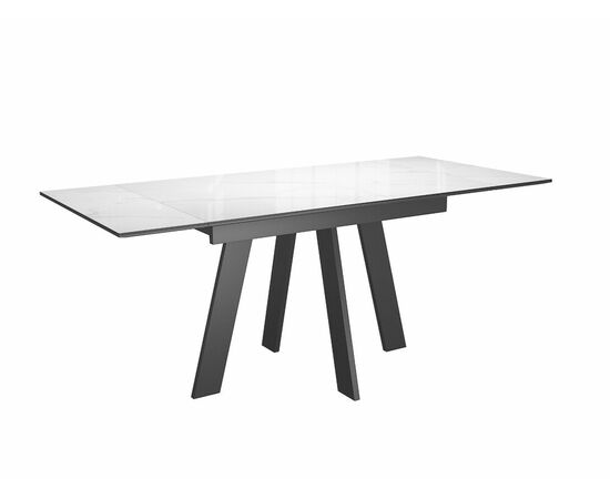 Стол DikLine SKM110 Керамика Carrara Gloss (мрамор глянец белый)/подстолье черное/опоры черные, изображение 4 | Интернет магазин мебели и декора LifeDekor