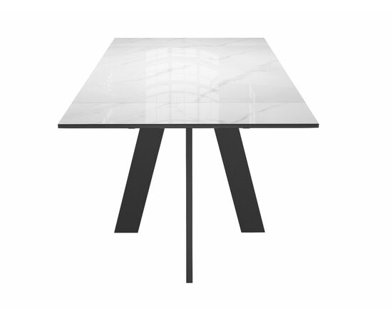 Стол DikLine SKM110 Керамика Carrara Gloss (мрамор глянец белый)/подстолье черное/опоры черные, изображение 8 | Интернет магазин мебели и декора LifeDekor