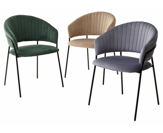 Стул ГЕММА, цвет H-65 Капучино, велюр / черный каркас М-City, изображение 5 | Интернет магазин мебели и декора LifeDekor