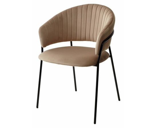 Стул ГЕММА, цвет H-65 Капучино, велюр / черный каркас М-City, изображение 6 | Интернет магазин мебели и декора LifeDekor
