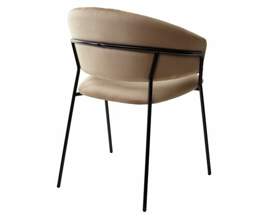 Стул ГЕММА, цвет H-65 Капучино, велюр / черный каркас М-City, изображение 3 | Интернет магазин мебели и декора LifeDekor