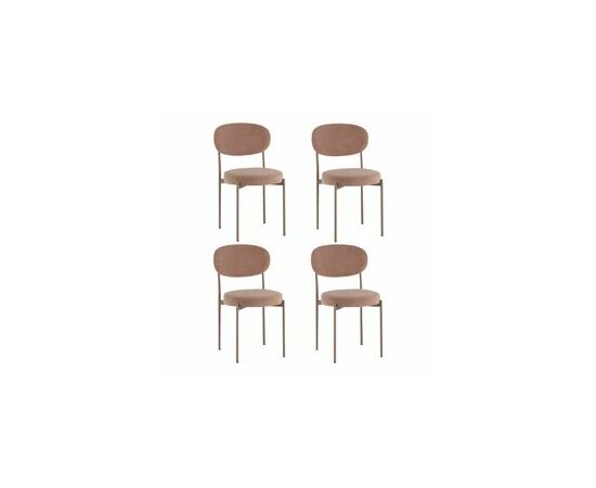 Стул Бриф DD велюр капучино каркас капучино муар 4 шт. | Интернет магазин мебели и декора LifeDekor