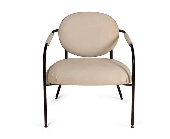 Лаунж кресло EGO, велюр бежевый, изображение 2 | Интернет магазин мебели и декора LifeDekor