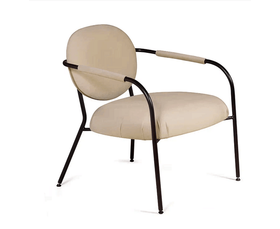 Лаунж кресло EGO, велюр бежевый | Интернет магазин мебели и декора LifeDekor