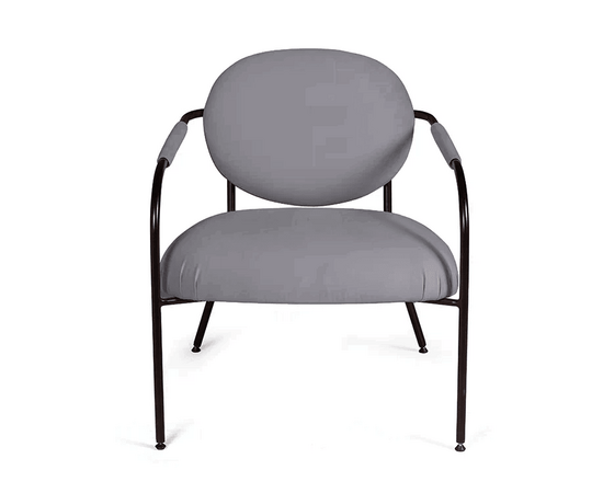 Лаунж кресло EGO, велюр серый, изображение 2 | Интернет магазин мебели и декора LifeDekor