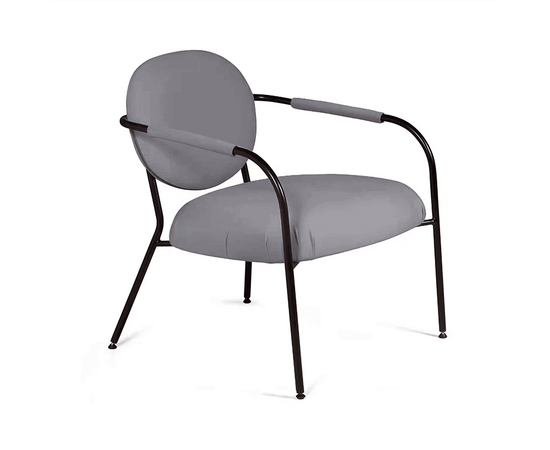 Лаунж кресло EGO, велюр серый | Интернет магазин мебели и декора LifeDekor