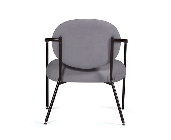 Лаунж кресло EGO, велюр серый, изображение 7 | Интернет магазин мебели и декора LifeDekor