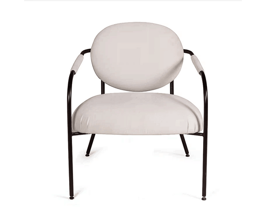 Лаунж кресло EGO, велюр белый, изображение 2 | Интернет магазин мебели и декора LifeDekor