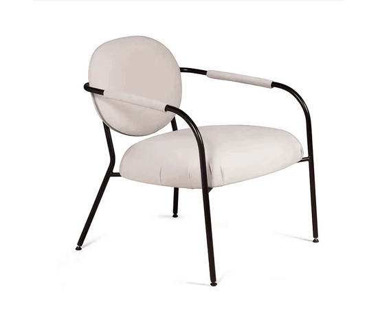 Лаунж кресло EGO, велюр белый | Интернет магазин мебели и декора LifeDekor