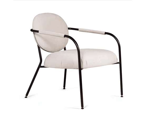 Лаунж кресло EGO, велюр белый, изображение 4 | Интернет магазин мебели и декора LifeDekor