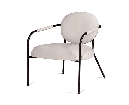 Лаунж кресло EGO, велюр белый, изображение 8 | Интернет магазин мебели и декора LifeDekor