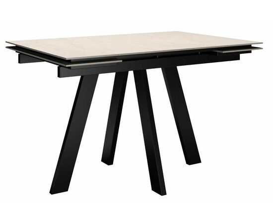 Стол DikLine DM110 Хромикс белый/опоры черные | Интернет магазин мебели и декора LifeDekor