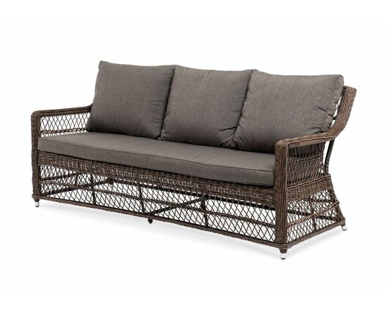 "Гранд Латте" диван трехместный из искусственного ротанга, цвет коричневый | Интернет магазин мебели и декора LifeDekor