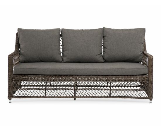 "Гранд Латте" диван трехместный из искусственного ротанга, цвет коричневый, изображение 2 | Интернет магазин мебели и декора LifeDekor