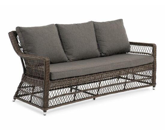 "Гранд Латте" диван трехместный из искусственного ротанга, цвет коричневый, изображение 3 | Интернет магазин мебели и декора LifeDekor