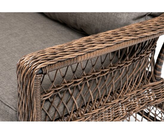 "Гранд Латте" диван трехместный из искусственного ротанга, цвет коричневый, изображение 4 | Интернет магазин мебели и декора LifeDekor