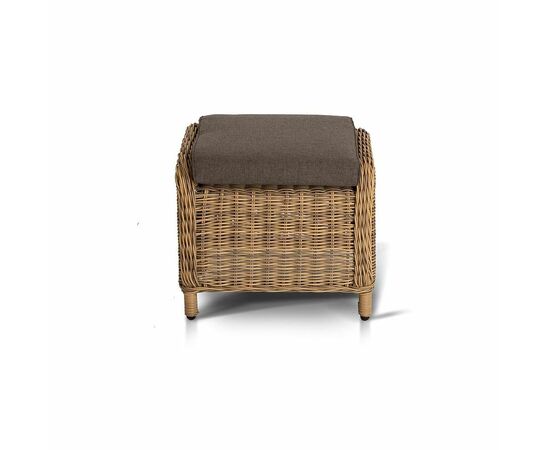 "Толедо" пуф плетеный, цвет соломенный, изображение 2 | Интернет магазин мебели и декора LifeDekor