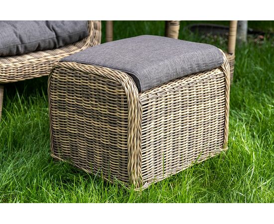 "Толедо" пуф плетеный, цвет соломенный, изображение 5 | Интернет магазин мебели и декора LifeDekor