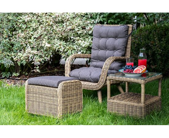 "Толедо" пуф плетеный, цвет соломенный, изображение 6 | Интернет магазин мебели и декора LifeDekor