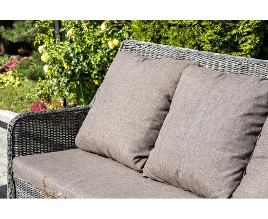 "Гляссе" диван трехместный из искусственного ротанга, цвет графит, изображение 10 | Интернет магазин мебели и декора LifeDekor