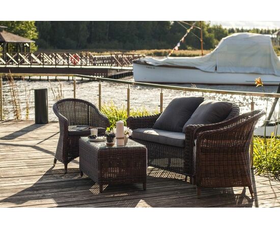 "Кон Панна С" лаунж зона из искусственного ротанга, цвет коричневый, изображение 5 | Интернет магазин мебели и декора LifeDekor