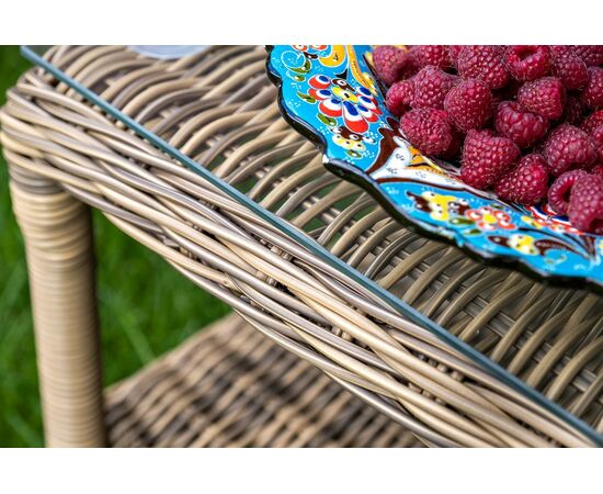 "Толедо" лаунж-зона из искусственного ротанга, цвет соломенный, изображение 6 | Интернет магазин мебели и декора LifeDekor