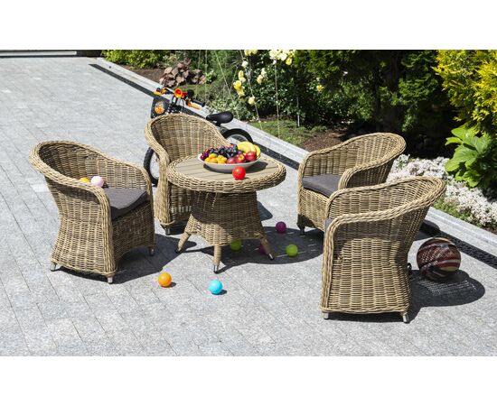 "Равенна" кофейный стол из искусственного ротанга, цвет соломенный, изображение 7 | Интернет магазин мебели и декора LifeDekor